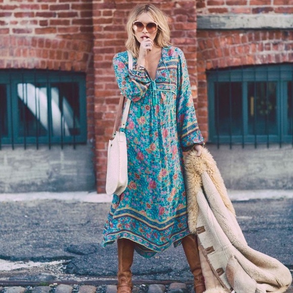 Spell Dresses & Skirts - Spell Floral Blue and Pink Maxi Dress